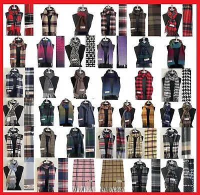 Men Women's Winter 100% Cashmere Plaid Solid Wool Scarf Scarves Made In England • $10.50