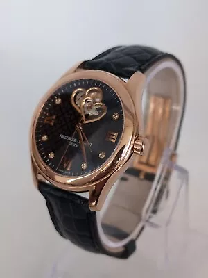 Frederique Constant Rose Gold Automatic Double Heart Beat Swiss Watch For Ladies • $1494.11