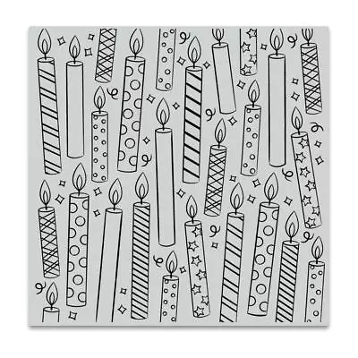 Hero Arts  CANDLES  Background Cling Bold Prints Stamp 6 X6  2021 • $12.95