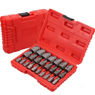 25Pcs Screw Extractor Set Easy Out Drill Bits Broken Damaged Bolt Stud Remover • £24.69