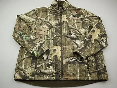 Mossy Oak Breakup Infinity Jacket Men XL Green Camo Full Zip Hunting Pockets • $39.99