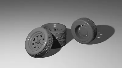 1/24 Offroad Weller Wheels Tires And Brake Discs For Diorama/diecast UNPAINTED • £9