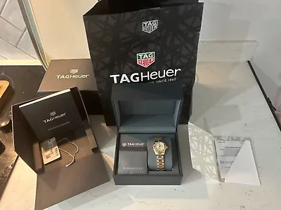 TAG Heuer Aquaracer Gold Plated And Stainless Steel Ladies Watch • £1400