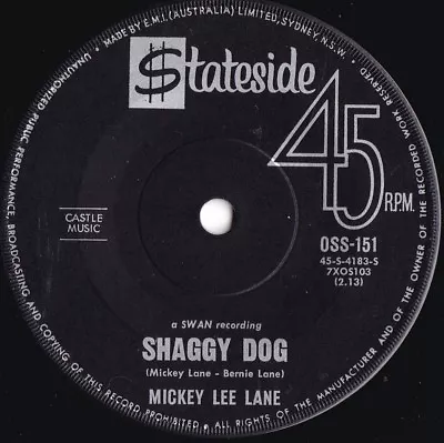 Mickey Lee Lane ORIG OZ 45 Shaggy Dog VG+ ’65 Stateside Northern Soul Mod R&B • $19.45