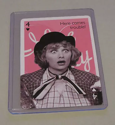 I Love Lucy PLAYING CARD 1950s T.V SHOW HERE COMES TROUBLE  FREE SHIPPING • $1.92