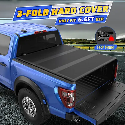 6.5FT 3-Fold Fiberglass Hard Tonneau Cover For 2015-2023 Ford F-150 Truck Bed • $403.95
