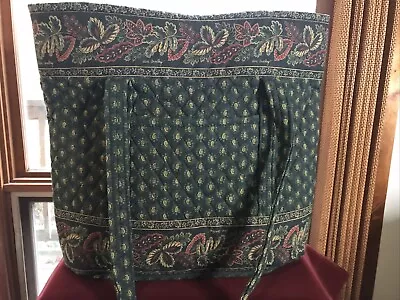 Vintage Vera Bradley X Large Tote In Green/Holly- 1998 Excellent Condition • $32