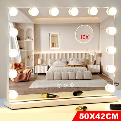 Hollywood Vanity Mirror With 14 LED Light Dimmable Table Makeup Light Up • £44.90