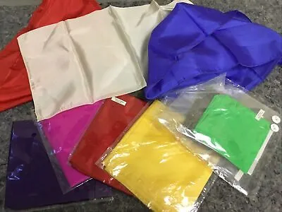 Lot Of Assorted Magician Scarves-Single Color-Silk-Some NOS • $69.99