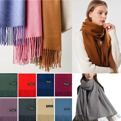 $11.99 • Buy Oversized Blanket 100% Cashmere Large Scarf Shawl Wrap Plain Solid Scotland Wool