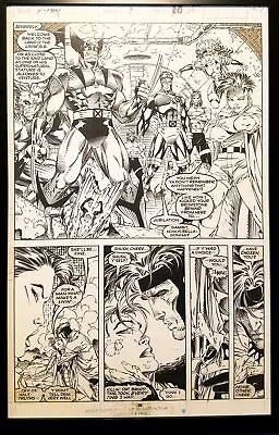 X-Men #9 Pg. 26 Rogue Gambit Jim Lee 11x17 FRAMED Original Art Poster Marvel Com • $49.95