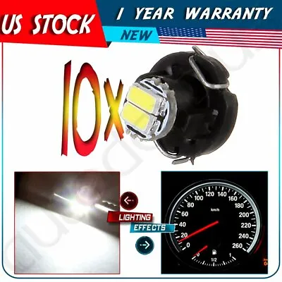 10X Cold White T3 Neo Wedge LED 2SMD Instrument Panel Cluster Dash Light Bulbs • $8.87