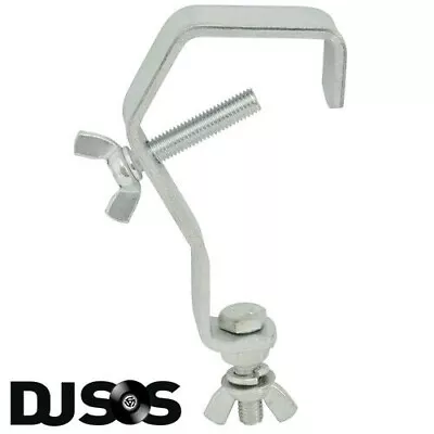 G Shaped Lighting Clamp Stage Theatre DJ Mounting Hook Silver 55MM 25Kg Load • £8.29