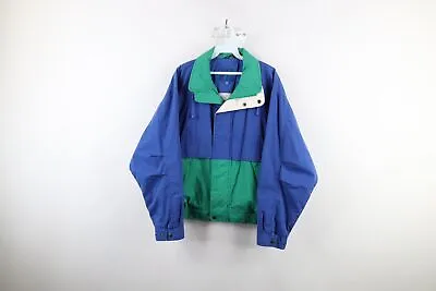 Vtg 90s Streetwear Mens Small Faded Color Block Lined Windbreaker Sailing Jacket • $44.95