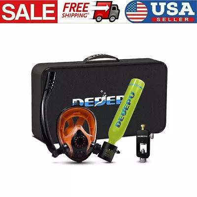 DEDEPU Mini Scuba Tank Diving Kit 0.5L Oxygen Tank Set With Snorkeling Mask • $79.99