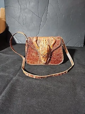 Vintage Mid-Century Baby Alligator Genuine Gator Leather Purse Bag Women's  • $79.99