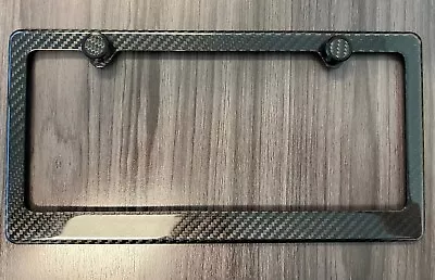 Real/Genuine Carbon Fiber Bundle: License Plate Frame X 2 & 4 Pack Screw Covers • $49.99