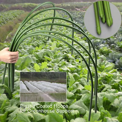 12 Pcs Greenhouse Hoops 4ft Long Steel Garden Tunnel Hoops Stakes For Netting T • £9.98