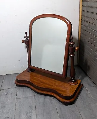 Antique Victorian Mahogany Vanity/Dresser Top Table Shaving Swivel Mirror Stand • $630