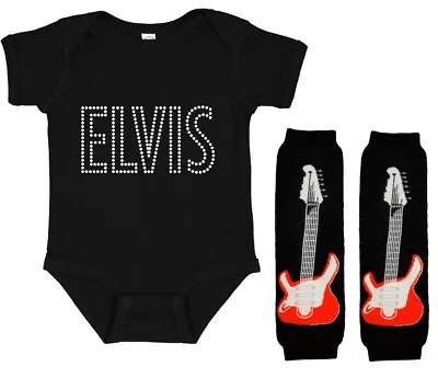 Elvis Letters Infant Bodysuit Shirt Set Outfit • $31.46