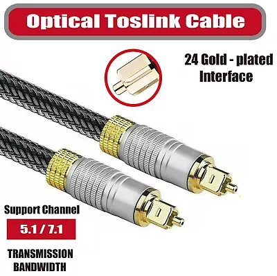 Cable Matters Toslink Cable Digital Optical Audio Cable Connectors And Braided  • $17.99