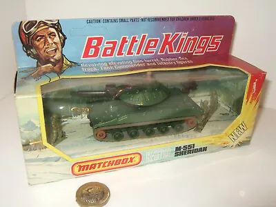 Rare Matchbox Battle Kings K-109 M-551 Sheridan & Commander & Infantry Figures • £38.85