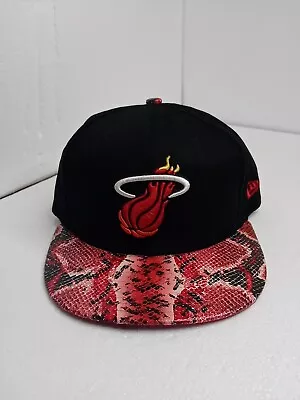 New Era 9fifty Hardwood Classic Miami Heat Snakeskin Snapback Hat M/L *Rare* • $22