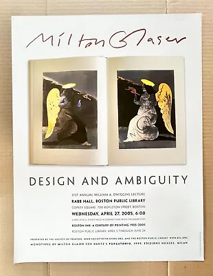 Vintage Milton Glaser Lecture Poster Design And Ambiguity Boston 2005 • $75