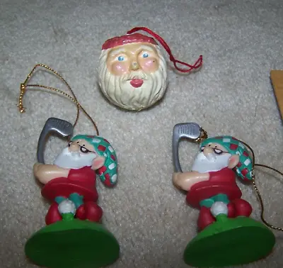 $12.95 • Buy Vintage Christmas Holiday 80s Golfers Ornaments  Lot Of 3  & Daily Shipping!