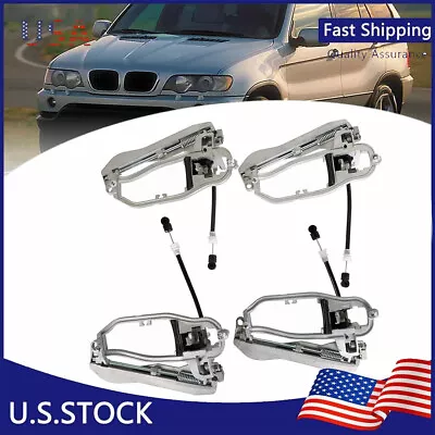 4pcs/set Door Handle Carriers Front & Rear For 2000 2001 2003-2006 Bmw E53 X5 • $68.25