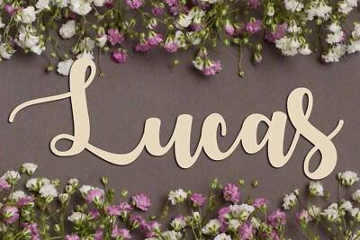 Custom MDF Wood Joined Letters Personalised Laser Cut Wooden Names Price/ Letter • $13