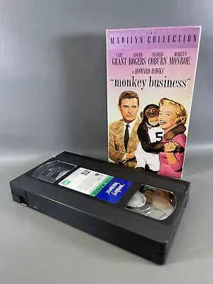 Monkey Business (VHS) Comedy Cary Grant Marilyn Monroe Ginger Rogers Tested • $2.95