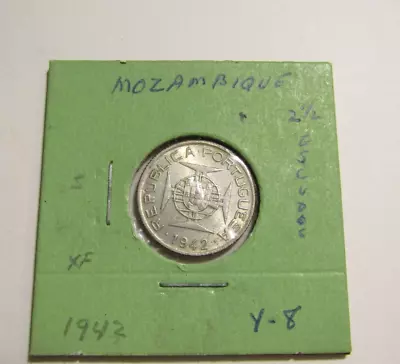 Mozambique 1942 2-1/2 Escudo Silver Coin • $14.99