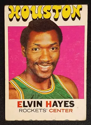 1971-72 Topps #120 Elvin Hayes Houston Rockets (HOF) VG (miscut ERROR) • $2.99