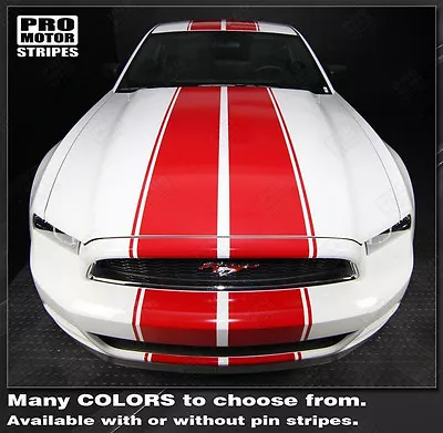 Ford Mustang 2013-2017 Pre-cut Over-The-Top Double Rally Stripes (Choose Color) • $119