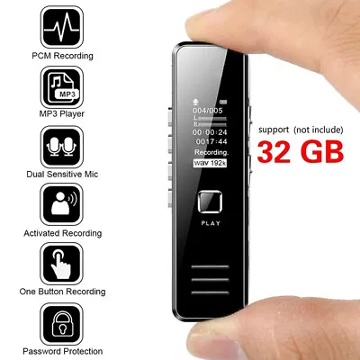 32GB Rechargeable Digital Audio Sound Voice Recorder Pen Dictaphone MP3 Player • $28.79