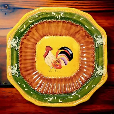 Hand-Painted Rooster Chicken Farm Animal Decorative Plate. Excellent Condition! • £28.88