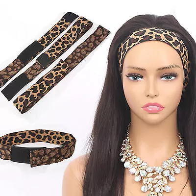 Leopard Print Wig Bands Headband Stretch Hairband Elastic Hair Band Headwear NEW • $7.43