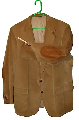 48L GANT Men's Brown Country Corduroy Hacking Shooting Elbow Patches Coat Jacket • $74.10