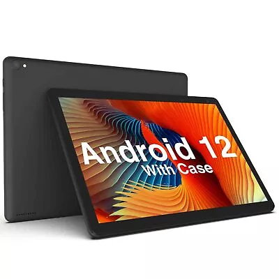 10.1  WiFi Tablet Android 12 Tab PC 32GB HD Dual Camera Quad Core Bundle Case US • $66.98