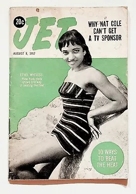 1957 August 8 JET Magazine Nat Cole Martin Luther King Jr Ella Fitzgerald • $29.95