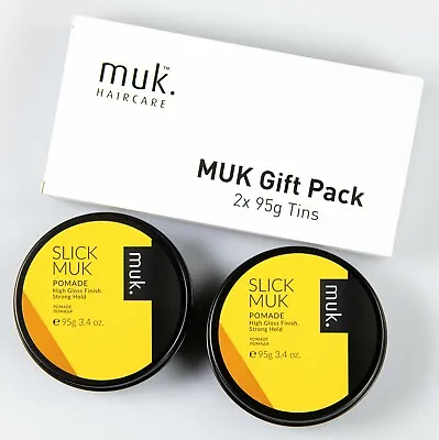 Slick Muk Twin Pack 2x Tins Of 95g Strong Hold Pomade (only £12.45 Each!) • £24.90