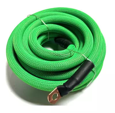 10ft GREEN SNAKESKIN OFC Wire Strands Copper Marine Cable  AWG 4 Gauge • $28.50