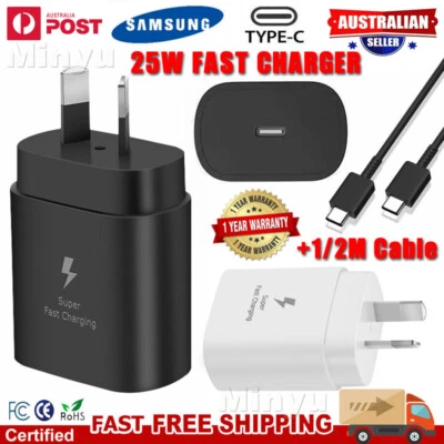 $7.99 • Buy Genuine Original Samsung 25W Super FAST Wall Charger For Note S8/10/S20/S21/S23+