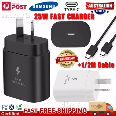 Genuine Original Samsung 25W Super FAST Wall Charger For Note S8/10/S20/S21/S23+ • $22.99