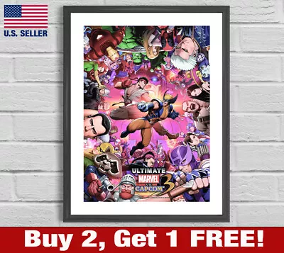 Ultimate Marvel Vs Capcom 3 Cast Wolverine Ryu 18  X 24  Anime Poster Print • $13.48