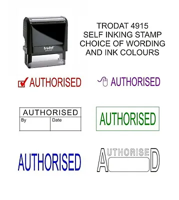 Authorised Rubber Stamp Self Inking Trodat Office Business Accounts Tick By Date • £13.75