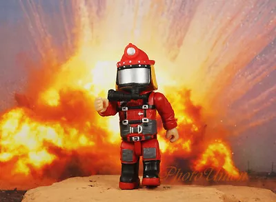 $1.49 • Buy Mighty World Emergrency Fire Brigade Fireman Fighter Rescue Cake Topper Figure