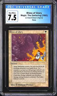 1993 Alpha 6 Blaze Of Glory Rare Magic: The Gathering Card CGC 7.5 • $2.25