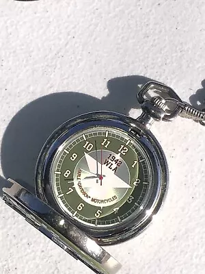 Rare Franklin Mint Harley Davidson Pocket Watch 1942 WLA Working • $44.56